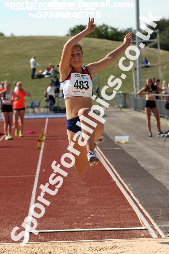 Womens under-17s long jump, 2018 Northern Under-17s/U-15s/U-13s Champs., Wavertree Athletics Centre, Liverpool. Photo: David T. Hewitson/Sports for All Pics